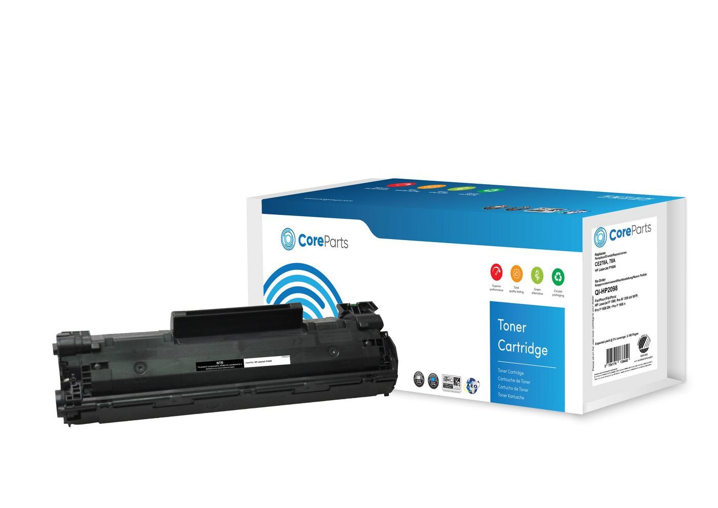 Coreparts Qi-Hp2098 Cartucho De Tóner 1 Pieza(S) Compatible Negro