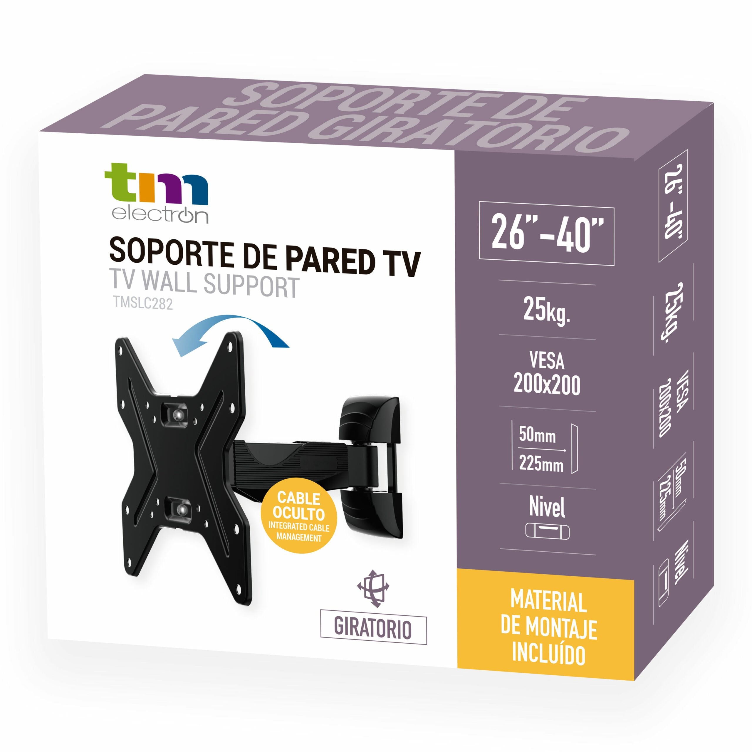 EAN 8436034260813 - TM Electron TMSLC282 soporte para TV 114,3 cm (45") Negro imagen 6