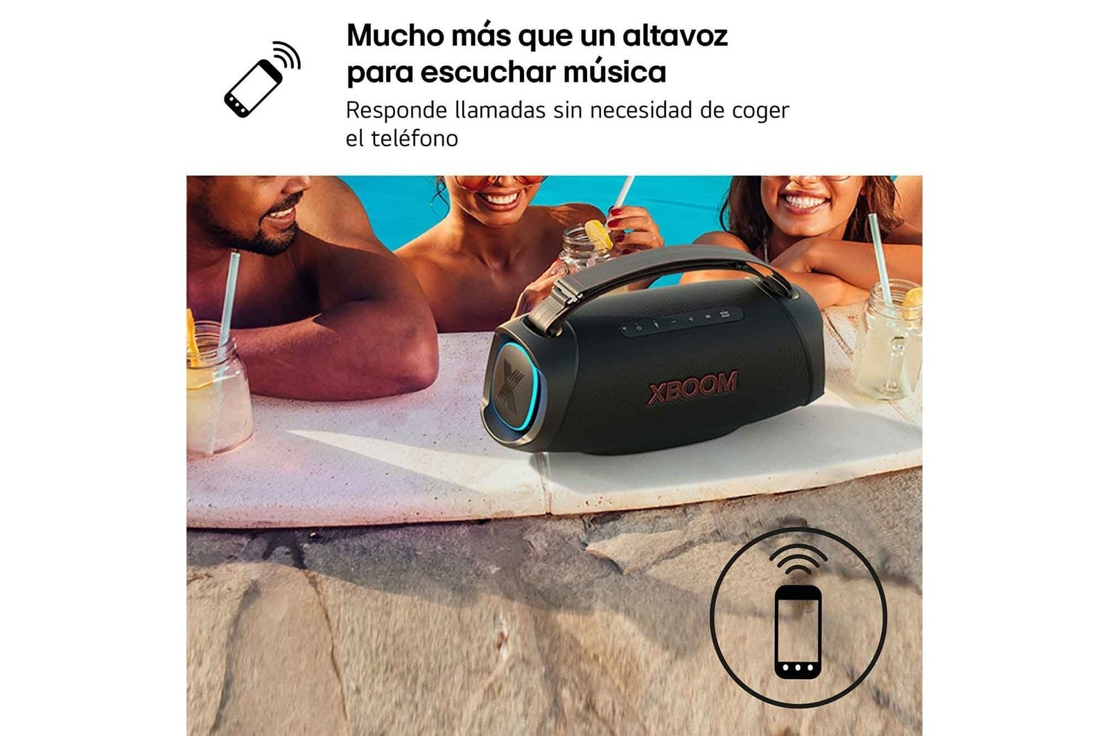 Altavoz Lg Xboom Xg8t Negro Inalámbrico, Bluetooth, 60w