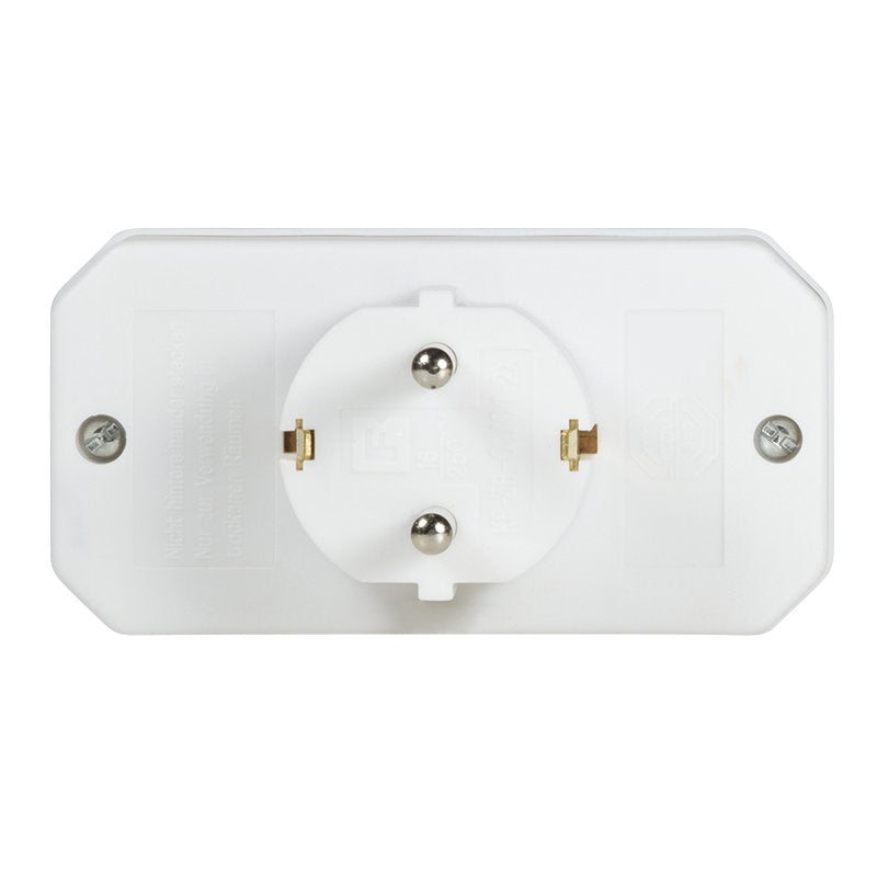 Logilink Adapter With 2 Euro + 1x Safety Socket, Blanco