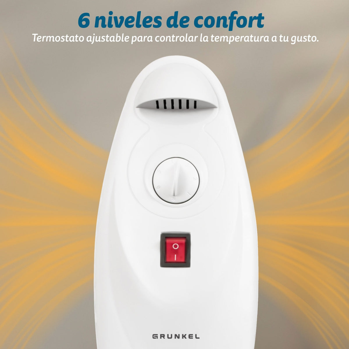 Radiador De Aceite Eléctrico Mini Grunkel 800w Blanco Racp-80d