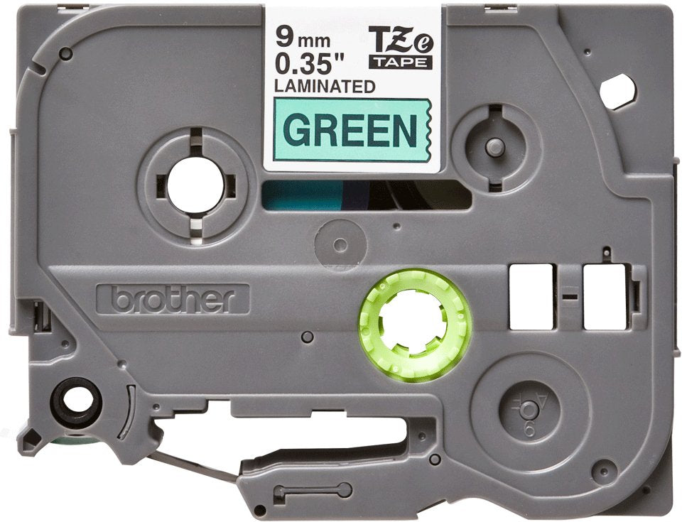 Original Brother Cinta Laminada Verde/Negro 9mm
