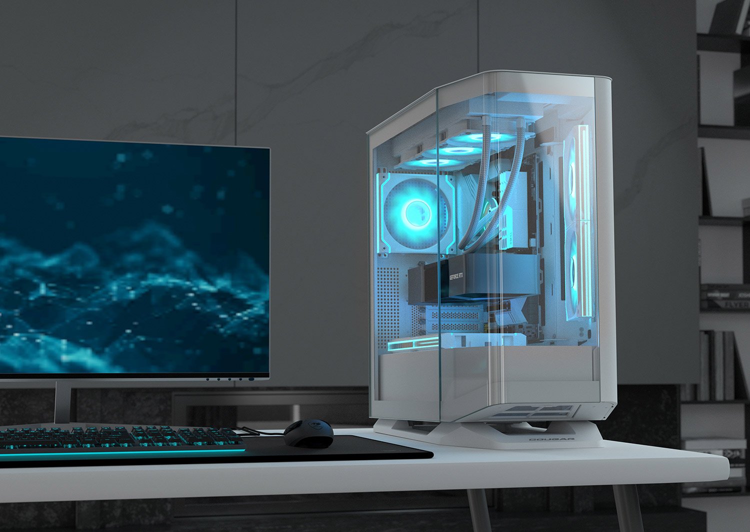 Cougar Semitorre Fv270 Rgb Blanco