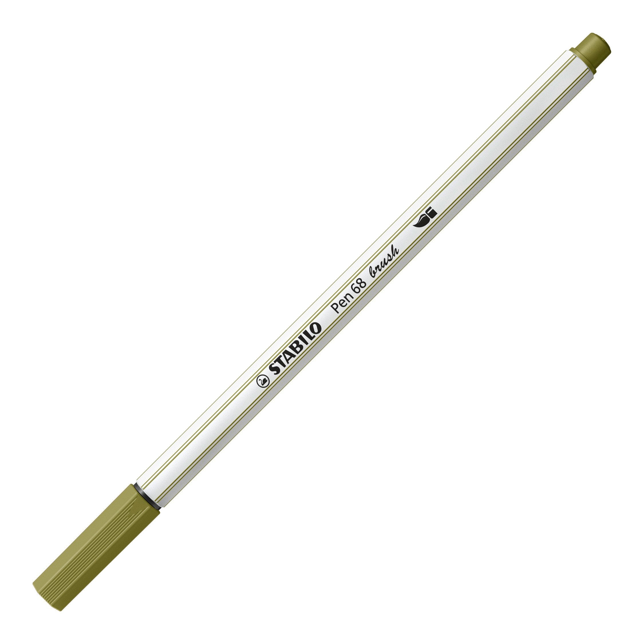Stabilo Pen 68 Brush Arty Caja De Plastico Rigida Con 30 Rotuladores - Punta De Pincel - Tinta A Base De Agua - Colores