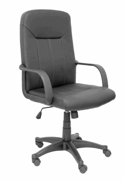 Piqueras Y Crespo Sillón De Dirección Mod. Villa Giratorio Brazos Fijos Regulable Basculante Negro