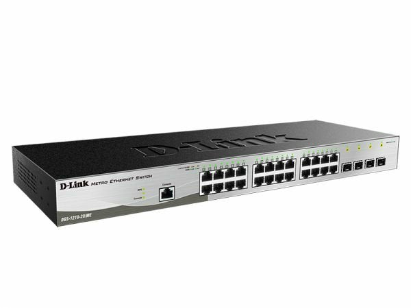 Switch D-Link Smart Plus Dgs-1210-28 Me 28 Puertos Rj-45 10 100 1000 Sfp