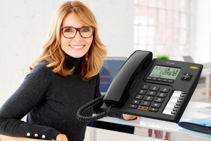 Telefono Fijo Con Cable Alcatel T78 Negro