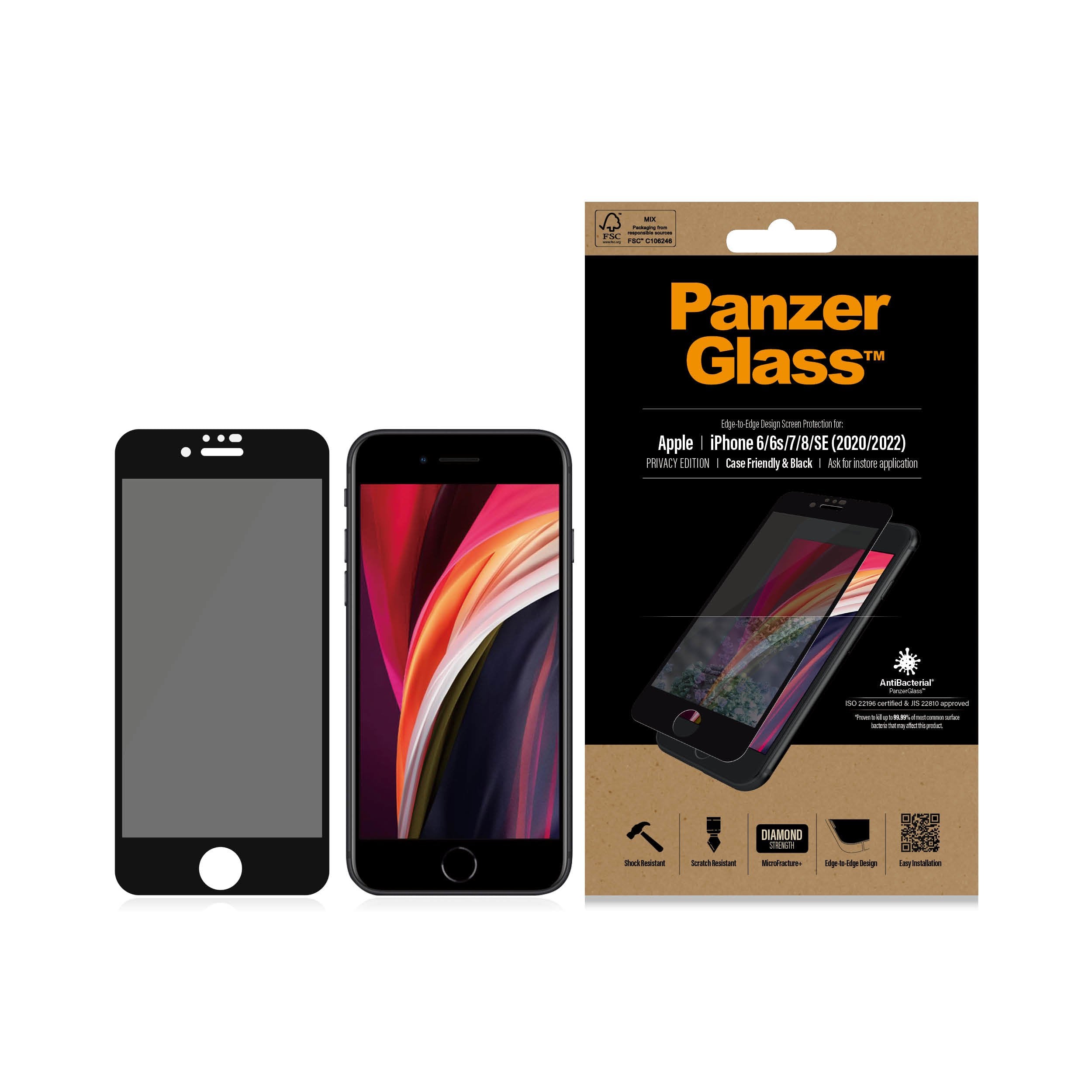 Panzerglass Apple Iphone 6/6s/7/8/Se (2020/2022) Cf Privacy Negro