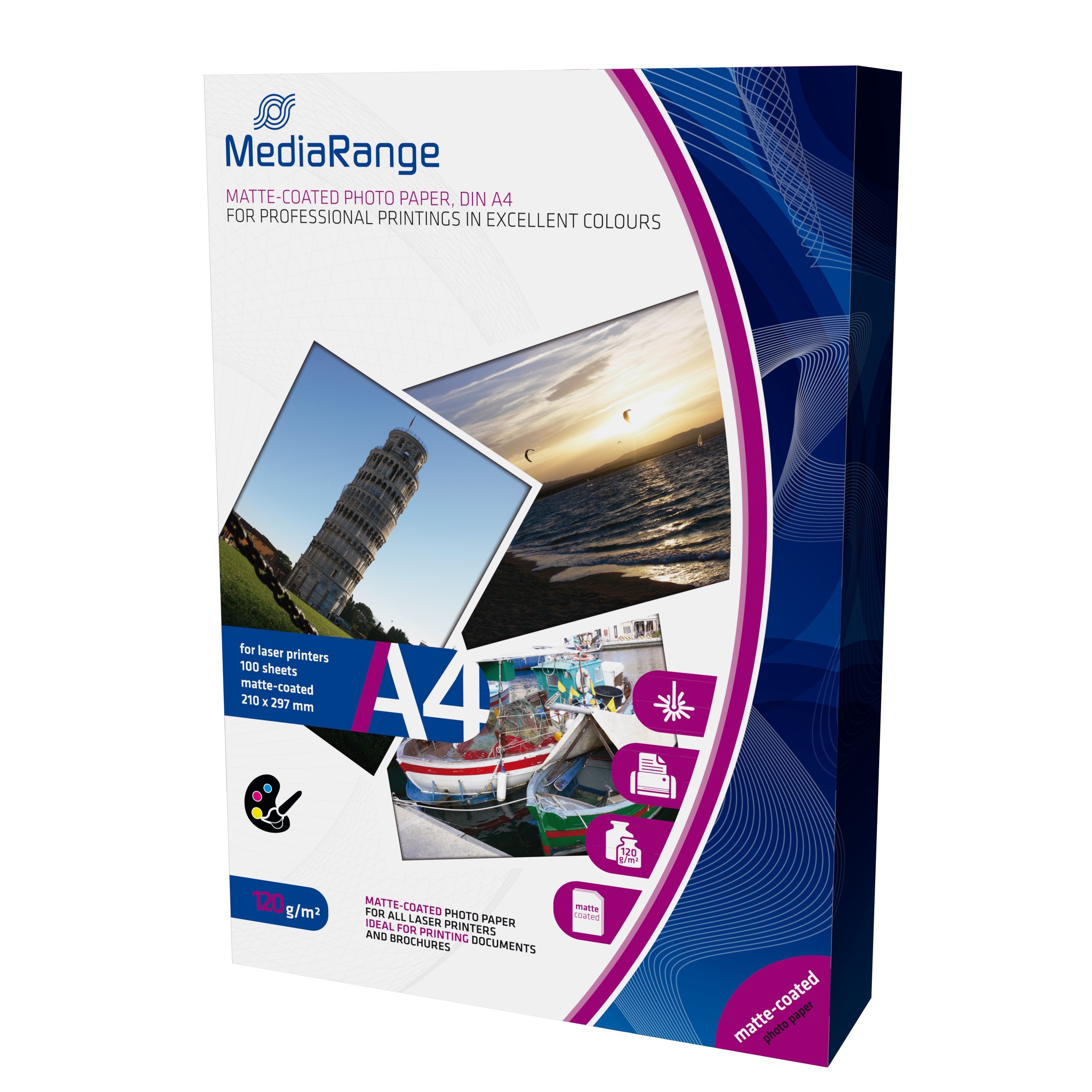 Papel Mediarange Mrink106 Fotográfico A4 Blanco Mate