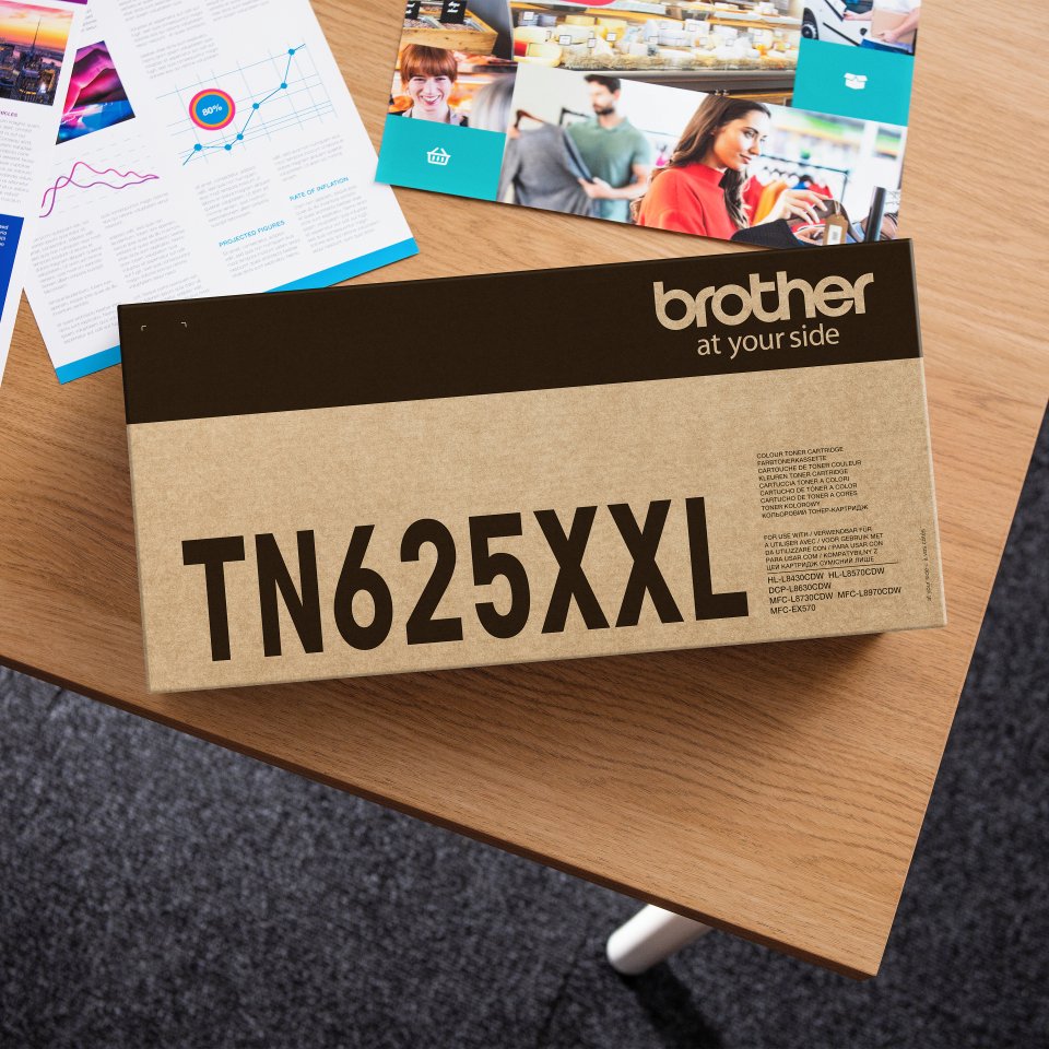 EAN 4977766843591 - Brother TN-625XXLBK cartucho de tóner 1 pieza(s) Original Negro imagen 2