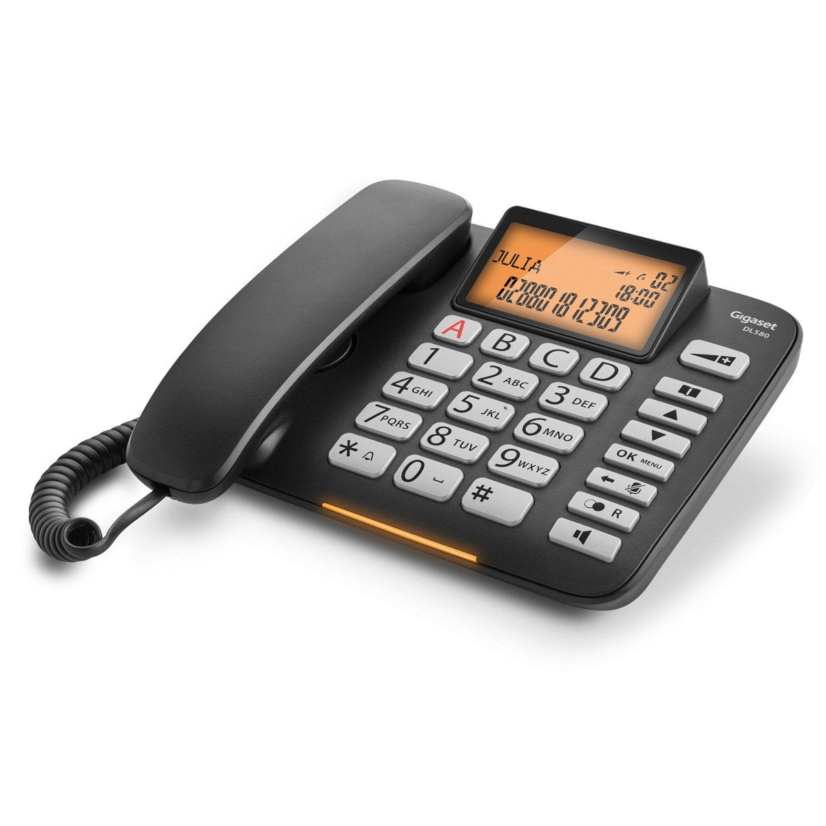 Gigaset Dl580 Teléfono Fijo Teclas Grandes Negro