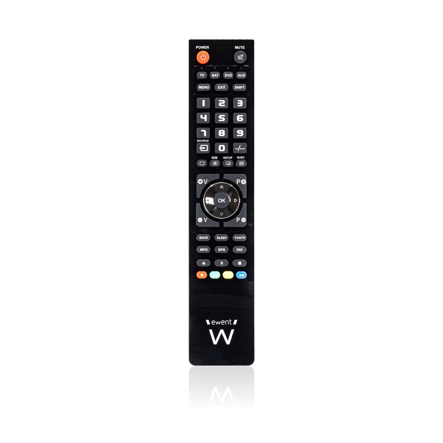 EAN 8054392614330 - Ewent EW1570 mando a distancia DTT, DVD/Blu-ray, Proyector, SAT, STB, Altavoz para barra de sonido, TV, U imagen 1