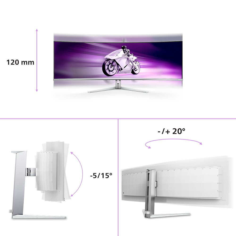 EAN 8712581803926 - Philips Evnia 8000 49M2C8900L/00 pantalla para PC 124,2 cm (48.9") 5120 x 1440 Pixeles Dual QHD QD-OLED B imagen 4