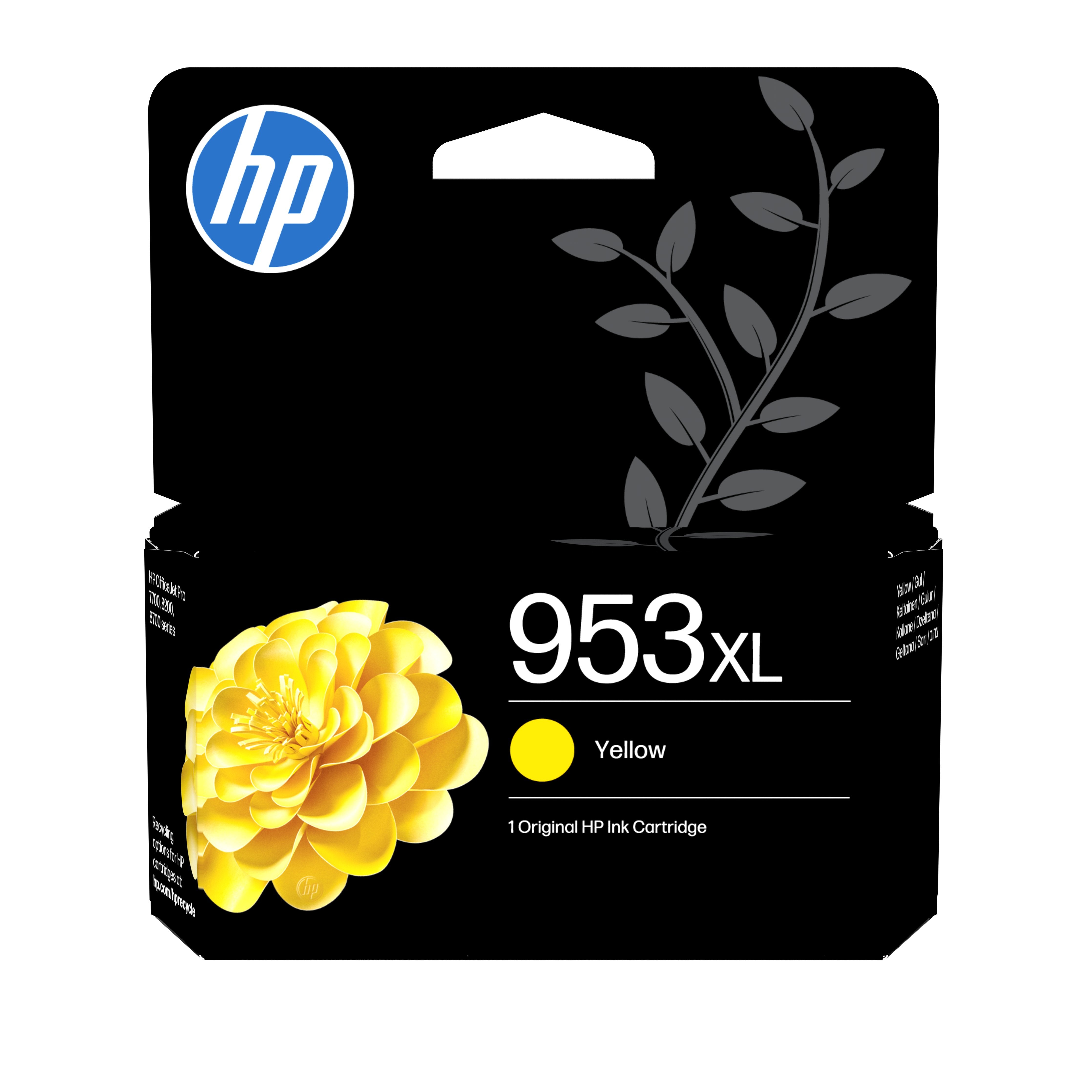 EAN 0199764693648 - HP 953XL High Yield Yellow Original Ink Cartridge cartucho de tinta 1 pieza(s) imagen 1
