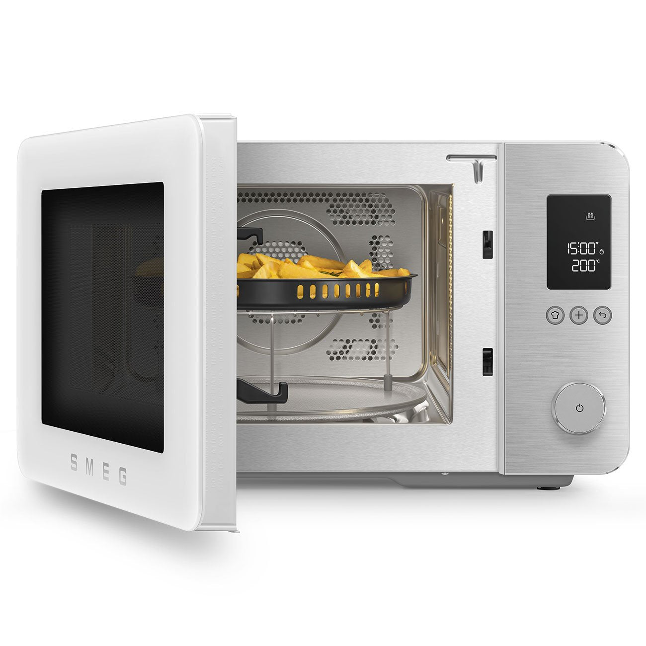 Microondas De Sobremesa Smeg Moc02whmeu Con Ventilador/Grill