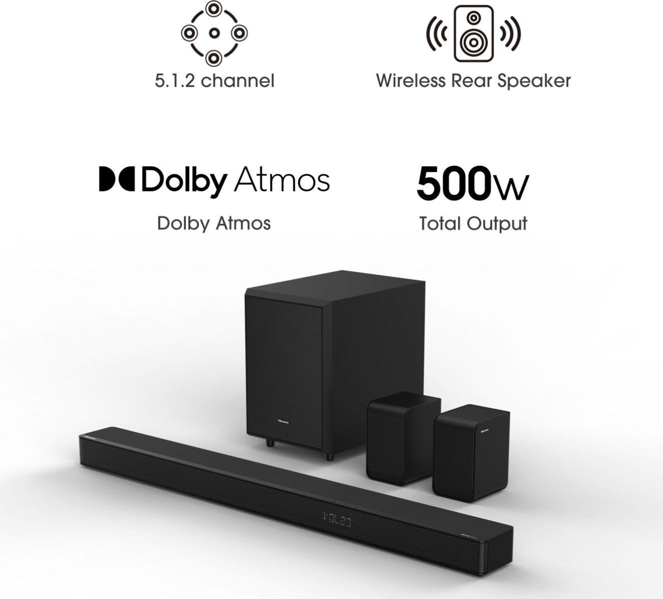 EAN 6942147497432 - Hisense AX5125H Negro 5.1.2 canales 500 W imagen 6