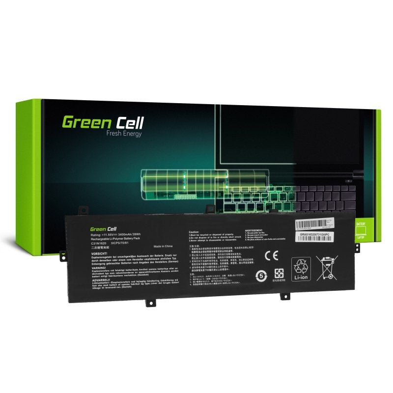 Battery Green Cell C31n1620 For Asus Zenbook Ux430 Ux430u Ux430ua Ux430un Ux430uq