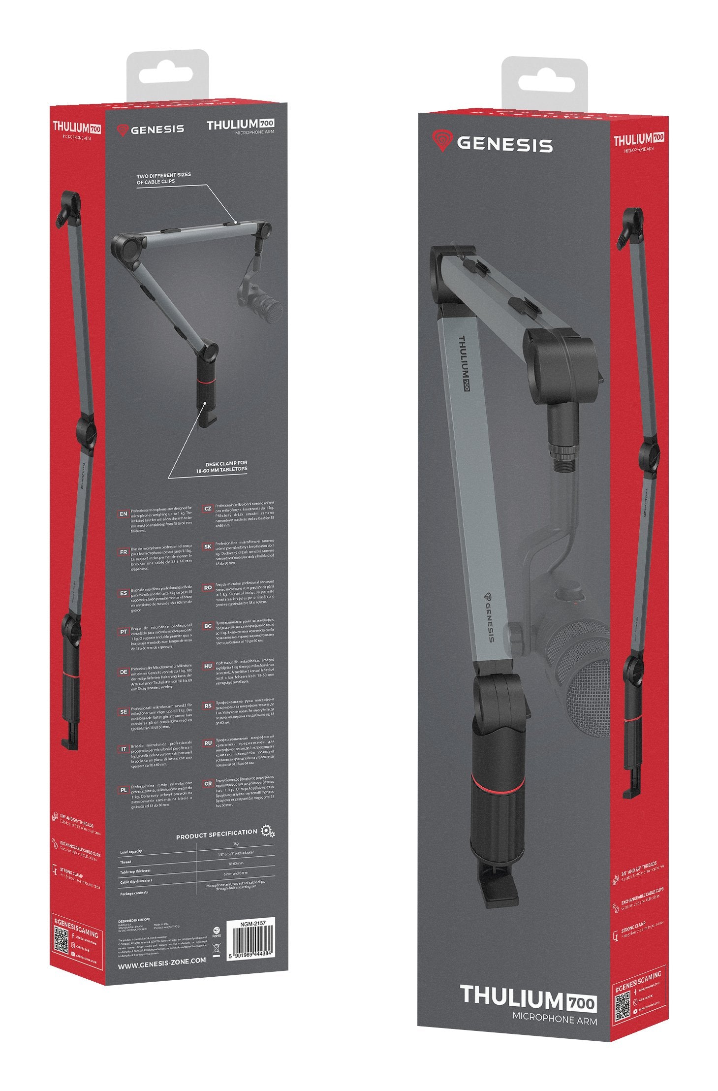 EAN 5901969444384 - GENESIS NGM-2157 soporte para micrófono Soporte de brazo para micrófono imagen 6