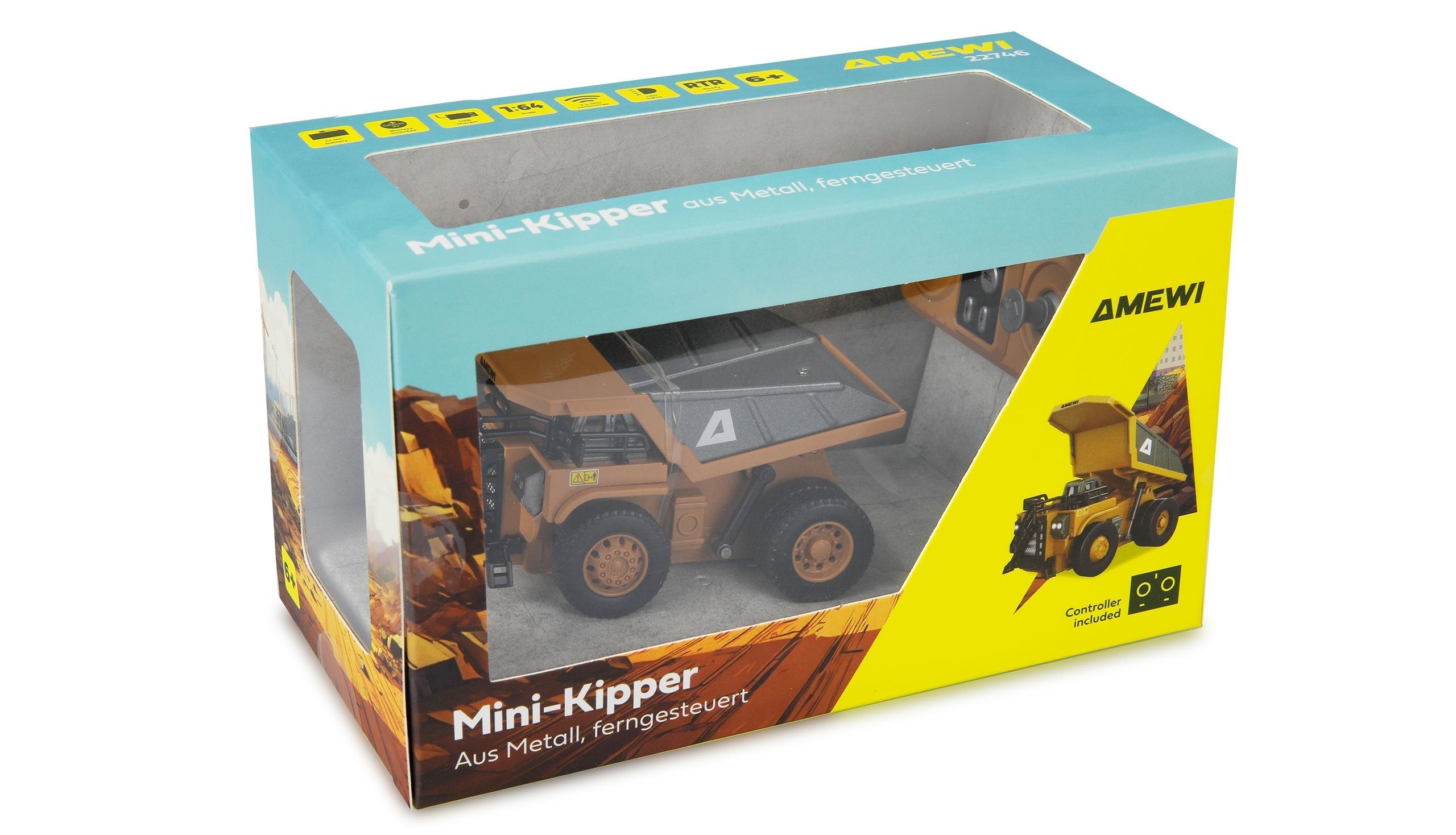 Amewi Mini-Kipper Aus Metall 8-Kanal 1:64 Rtr 6+