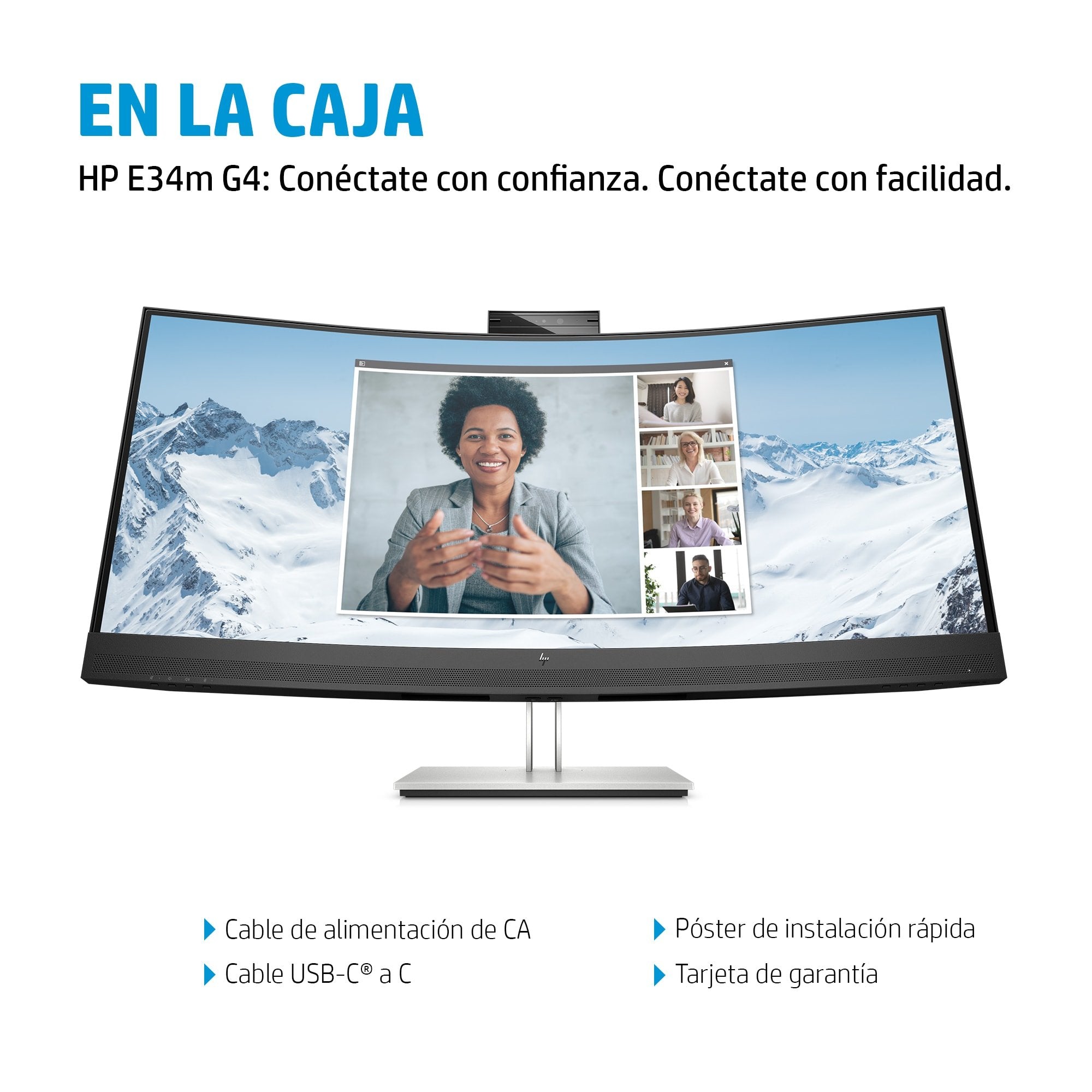 Monitor Hp E-Series E34m G4 86,4 Cm (34") 3340 X 2160 Pixeles Ancho Quad Hd Negro