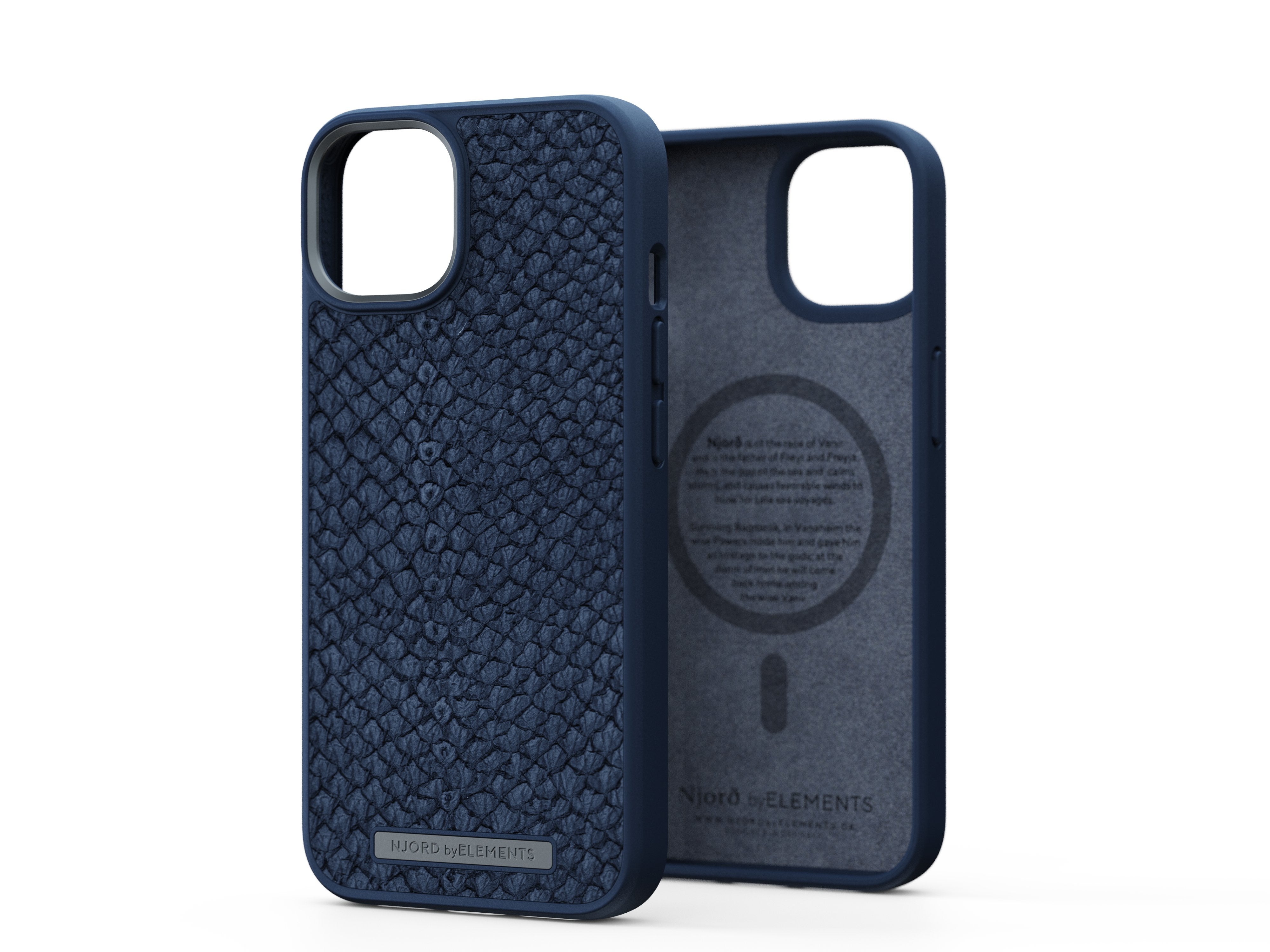 Funda De Cuero Iphone 14 (6.1) Azul