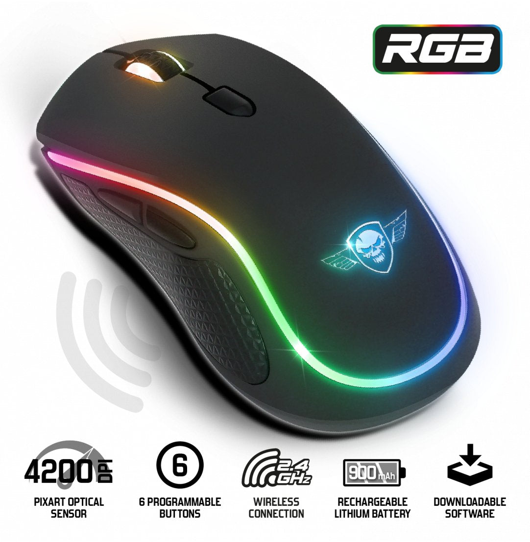 Ratón Gaming Inalámbrico Spirit Of Gamer Pro-M9 Batería Recargable Hasta 4200 Dpi