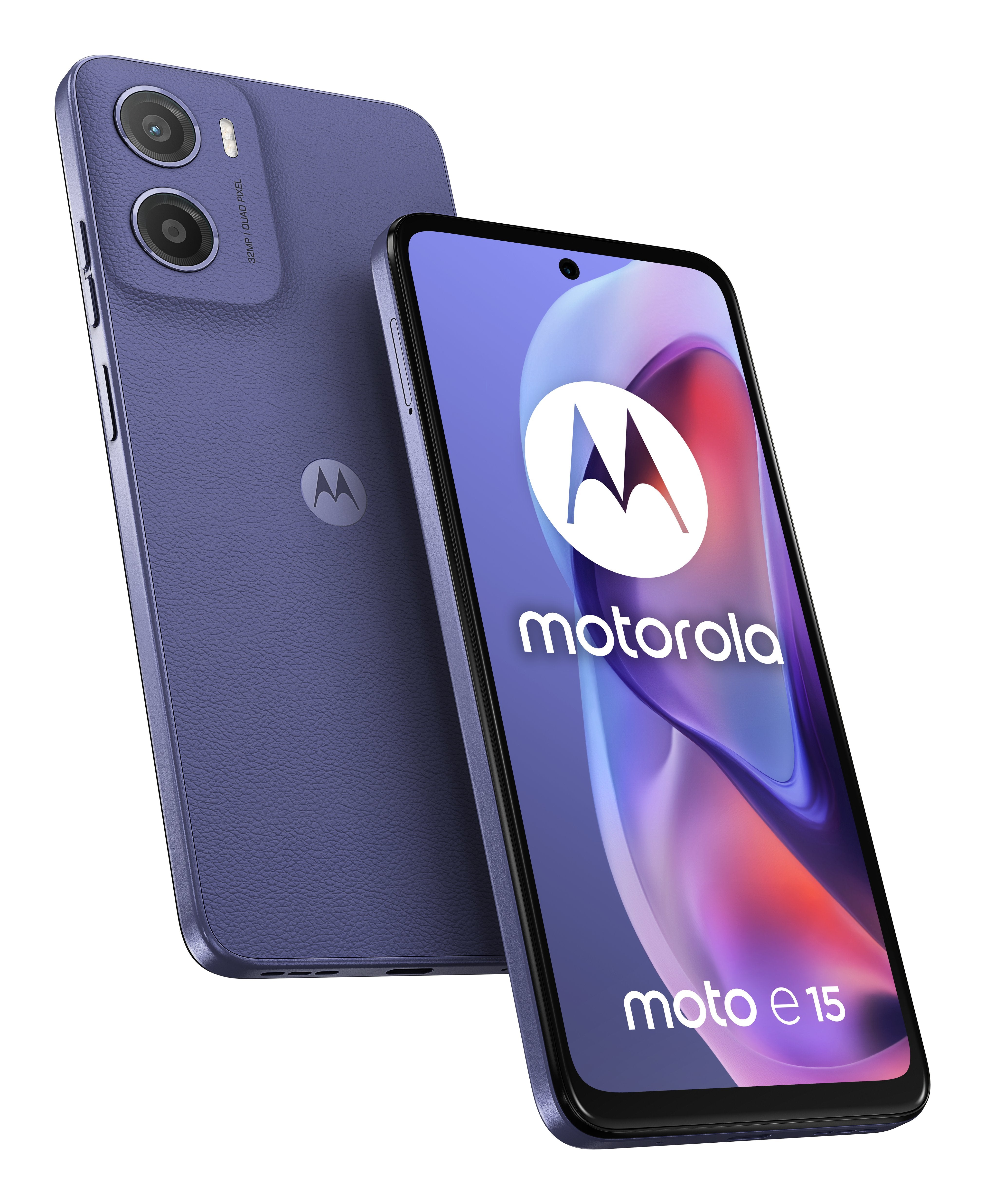 EAN 0840023281570 - Motorola moto e15 16,9 cm (6.67") SIM doble Android 14 Go edition 4G USB Tipo C 2 GB 64 GB 5200 mAh Lavan imagen 1