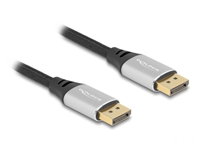 Delock 80633 Cable Displayport 16k 60 Hz 1 M Metal Plateado