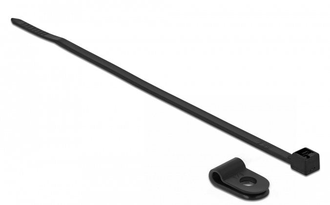 Delock Befestigungsschelle 3,2 Mm Mit Cablebinder L 100 X B 2,5 Schwarz