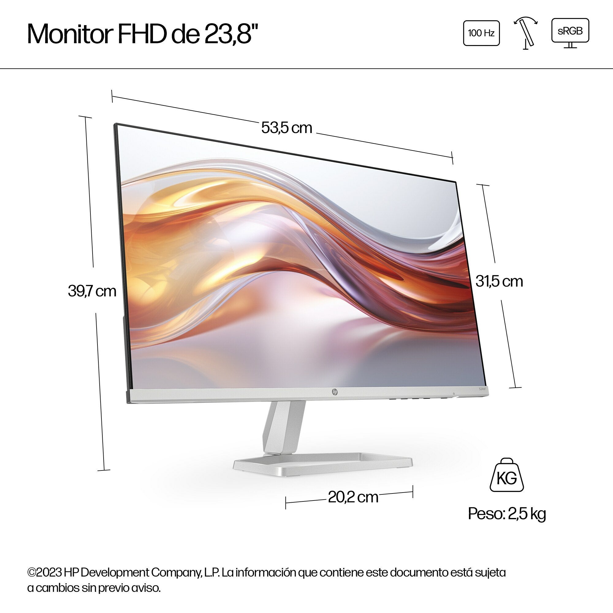 EAN 0197498936819 - HP Series 5 23.8 inch FHD Monitor - 524sf pantalla para PC 60,5 cm (23.8") 1920 x 1080 Pixeles Full HD LC imagen 7