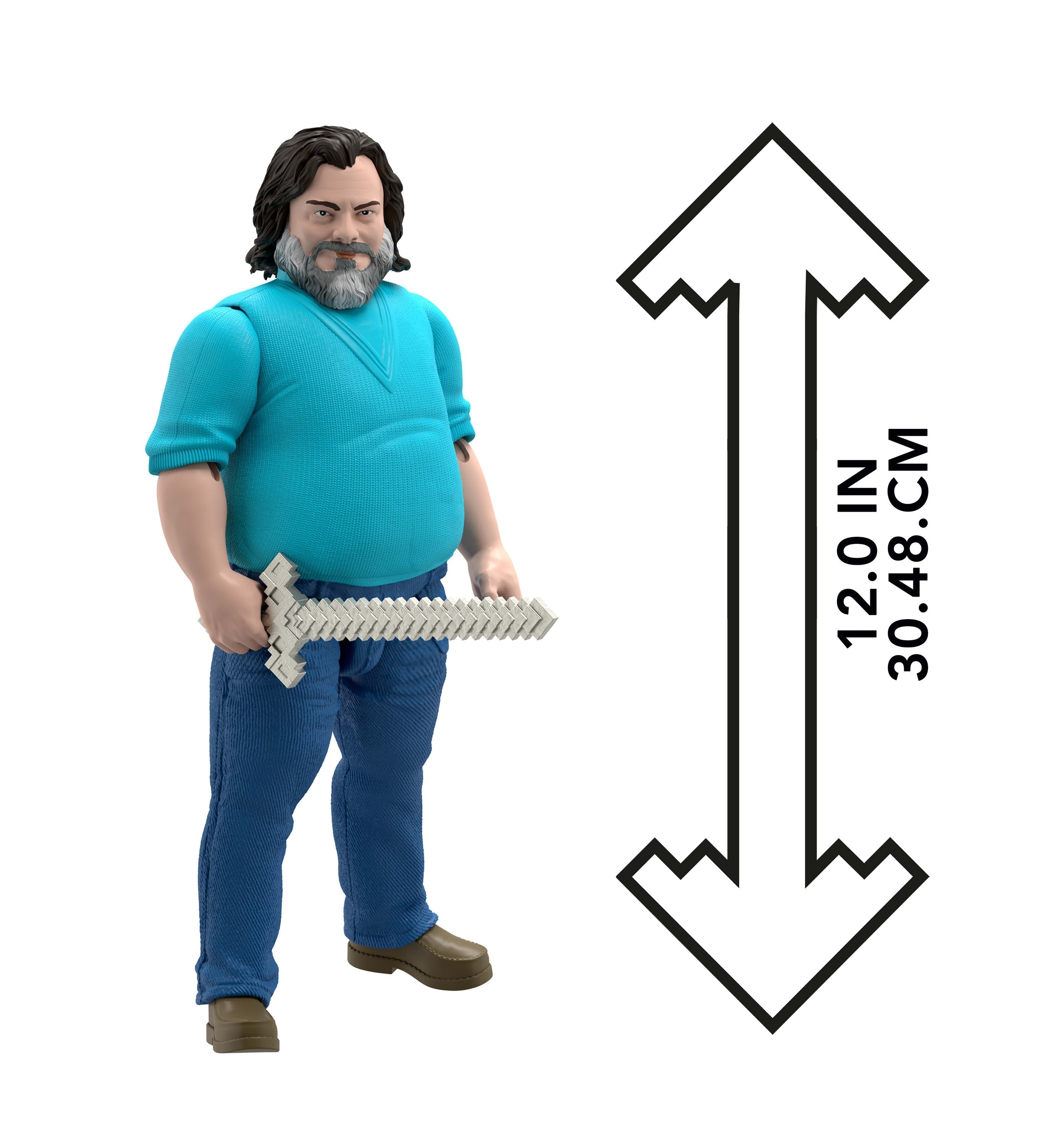 Mattel Minecraft Movie Grosse Steve-Actionfigur (30 Cm Grosse Sammelfigur) Jgg67