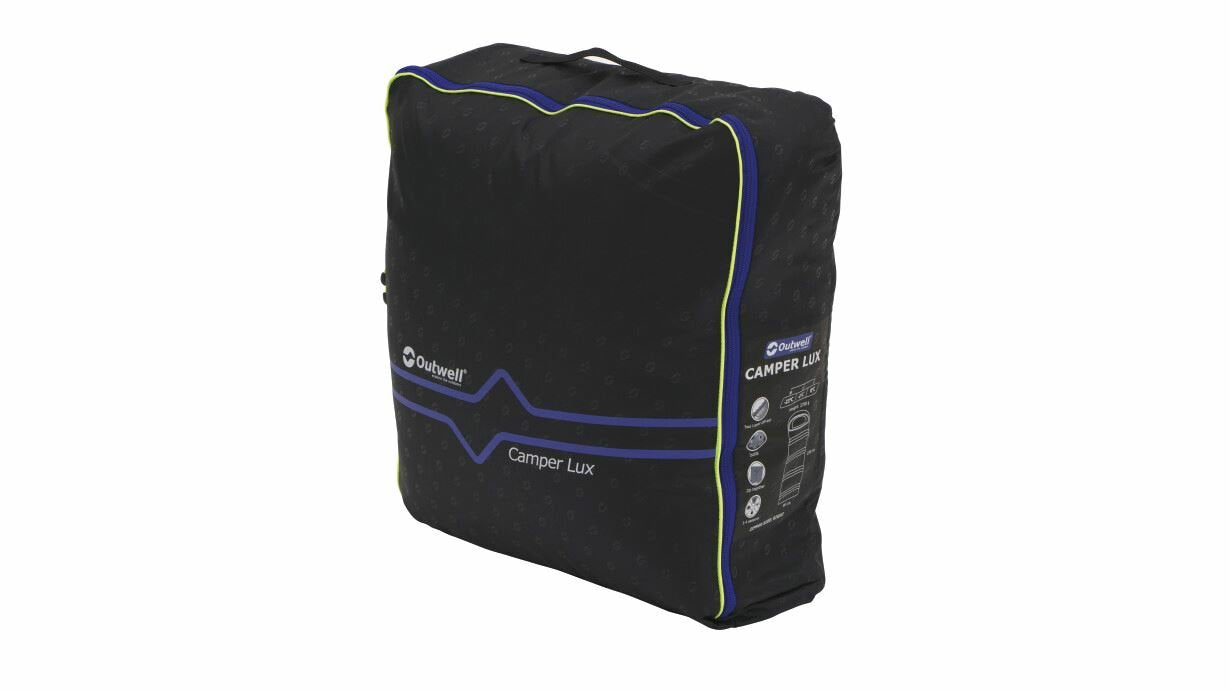 Outwell Camper Lux Adulto Saco De Dormir Semi-Rectangular Algodón, Poliéster Azul