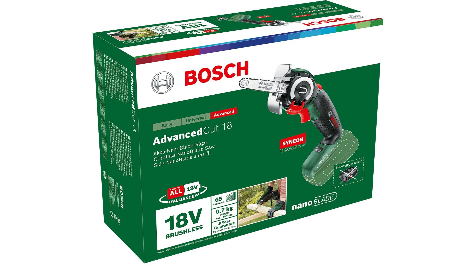 EAN 4053423202014 - Bosch AdvancedCut 18 7000 RPM Negro, Verde, Rojo, Plata imagen 3
