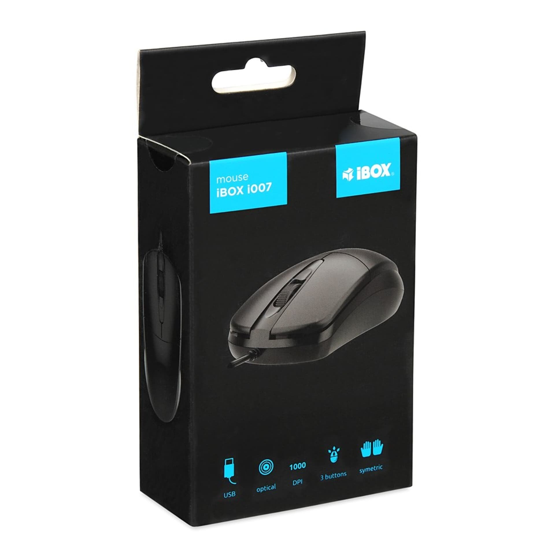 Ratón Ibox Negro 1600 Dpi Optical Mouse Cable 1.8m
