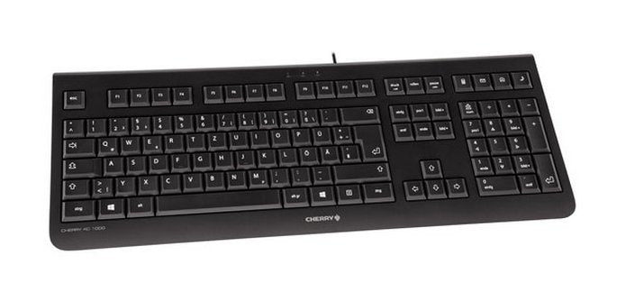 Teclado Español Con Cable Cherry Kc 1000 Usb 109 Teclas Cable 1.8m Plug And Play Color Negro