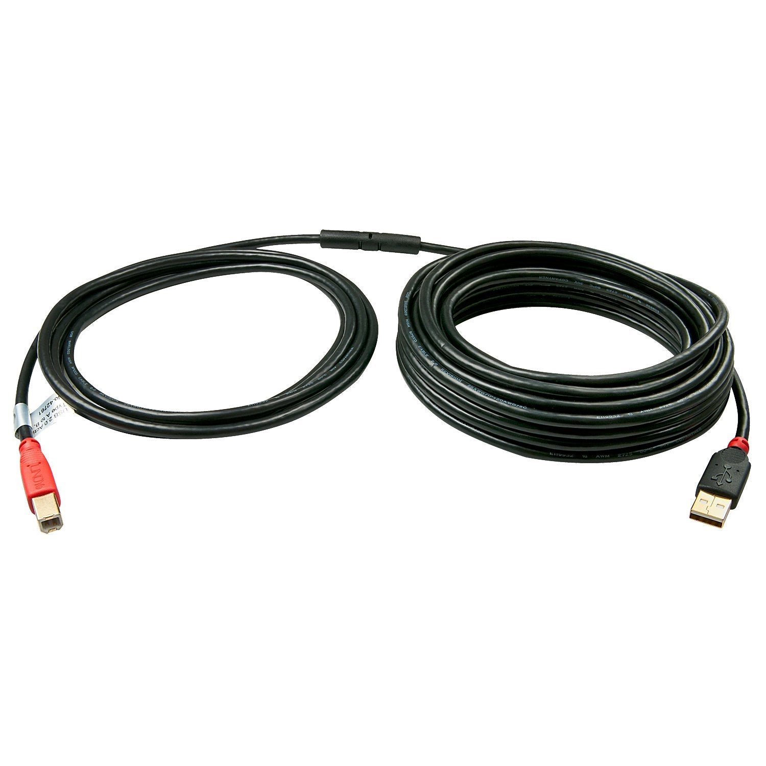 Lindy 42762 Cable Usb 15 M Usb 2.0 Usb A Usb B Activo Negro, Rojo