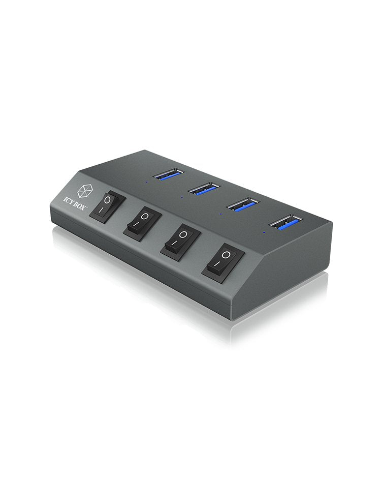 EAN 4250078164883 - ICY BOX IB-HUB1405 USB 3.2 Gen 1 (3.1 Gen 1) Type-B 5000 Mbit/s Antracita imagen 2