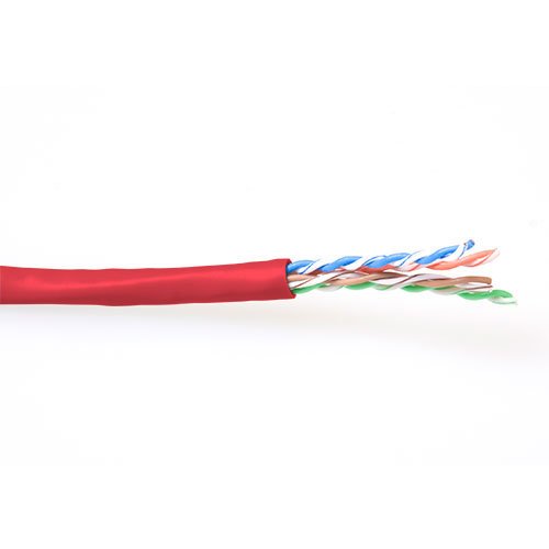 Bobina Cat 6 U/Utp 100m Flexible Rojo, Awg24 Cu Pvc Act