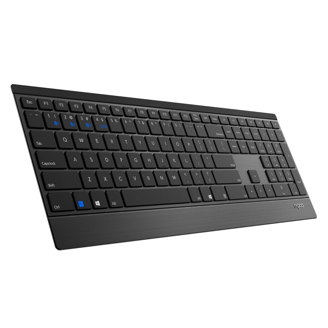 Rapoo Cableloses Multi-Mode-Deskset 9500m Qwertz Keyboard + Mouse Black