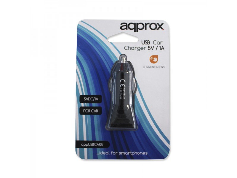Approx Cargador De Coche Appusbcarb 1xusb Input 12-24vdc 5v/1a Negro