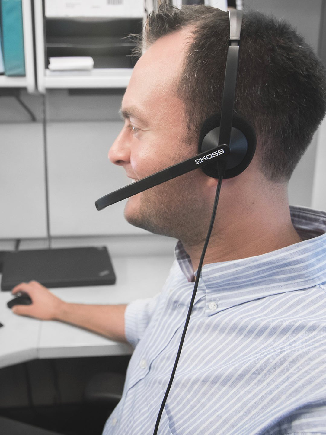 Auriculares Koss Cs195 Usb Con Cable, Supraaurales, Micrófono, Usb Tipo A, Negro