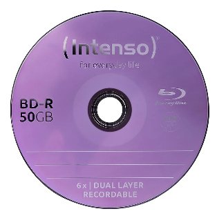 1x25 Intenso Bd-R 50gb 6x Speed, Cakebox