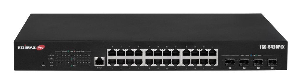 EAN 4717964705402 - Edimax TGS-5428PLX switch Gestionado 2.5G Ethernet (100/1000/2500) Energía sobre Ethernet (PoE) 1U Negro imagen 2
