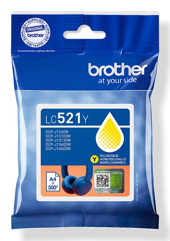 EAN 4977766839266 - Brother LC521Y cartucho de tinta 1 pieza(s) Original Amarillo imagen 1
