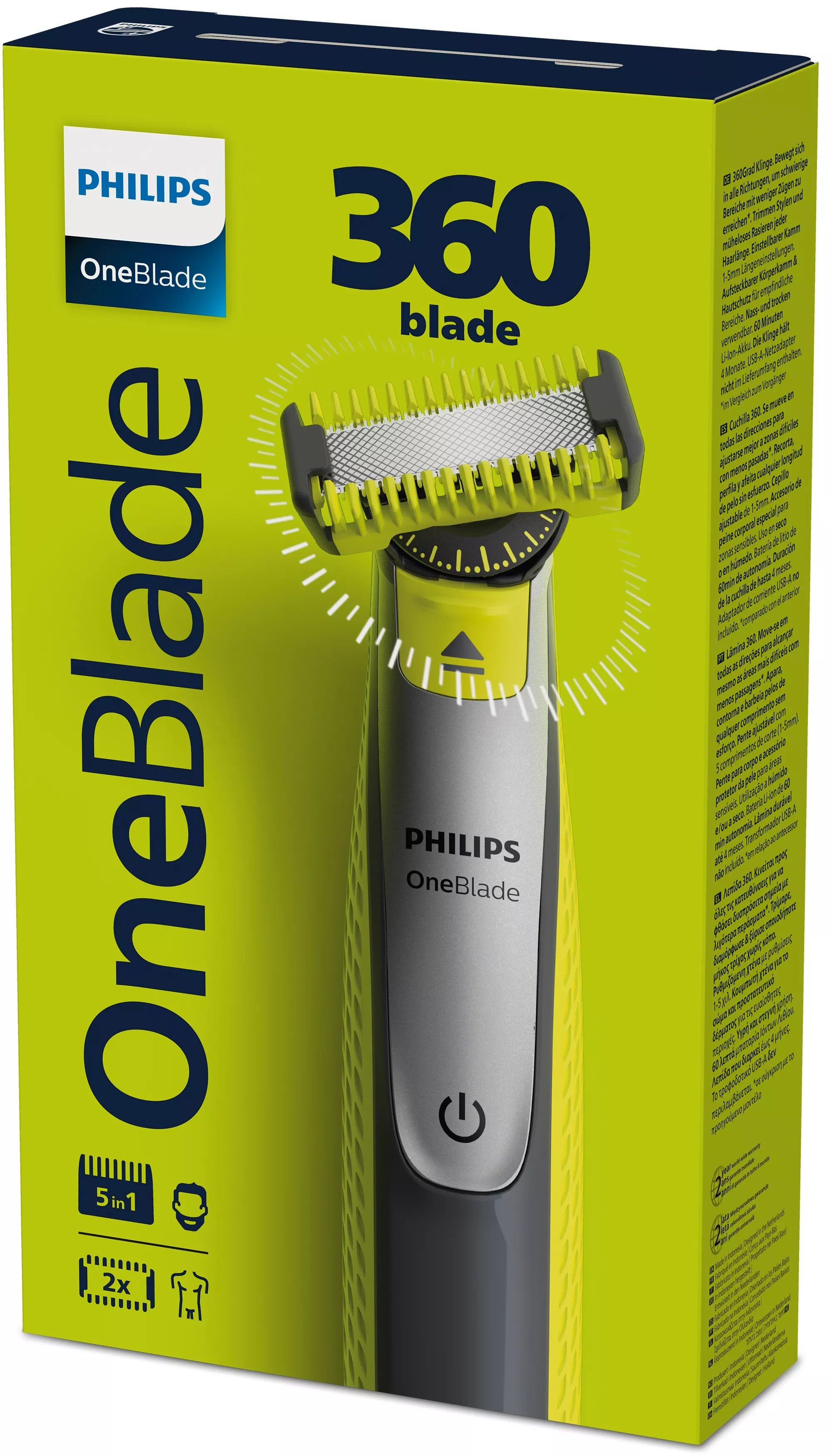 EAN 8720689029117 - Philips QP2834/23 afeitadora Máquina de afeitar de láminas Recortadora Carbón vegetal, Cal imagen 3