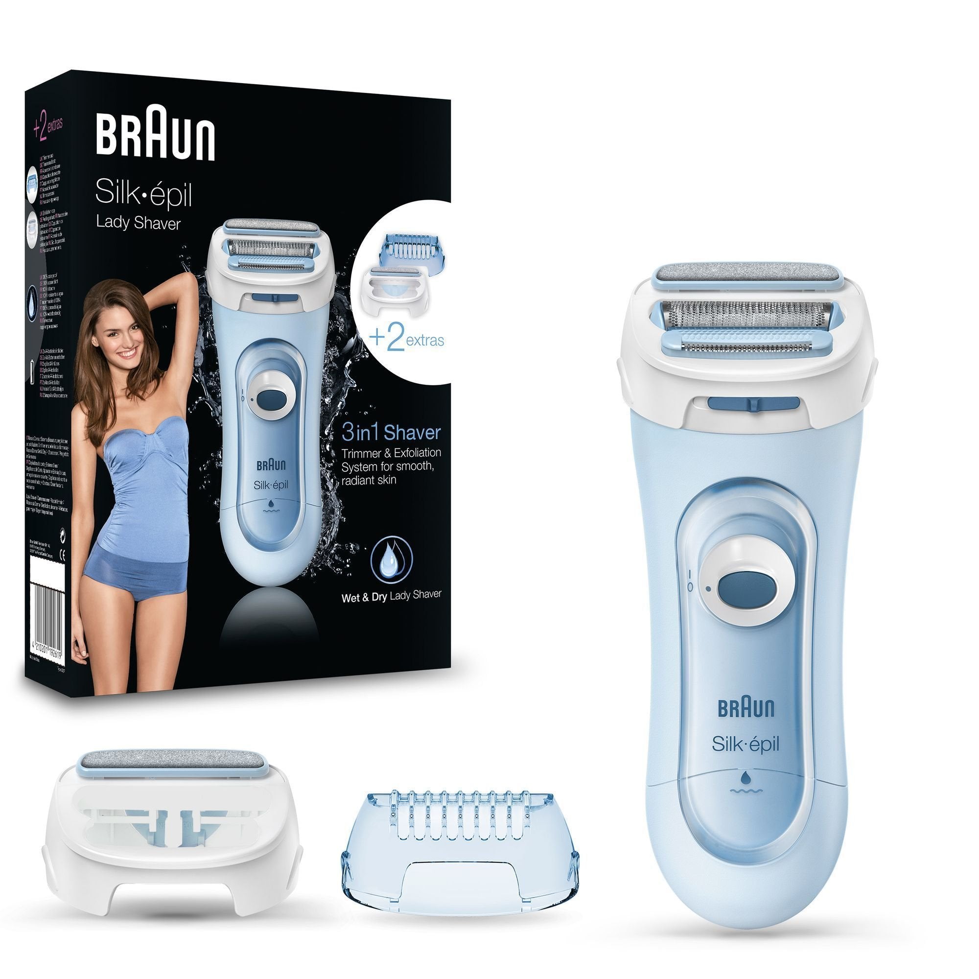 EAN 4210201192619 - Braun Silk-épil 81653271 maquinilla de afeitar para mujer 3 cabezal(es) Recortadora Azul imagen 3