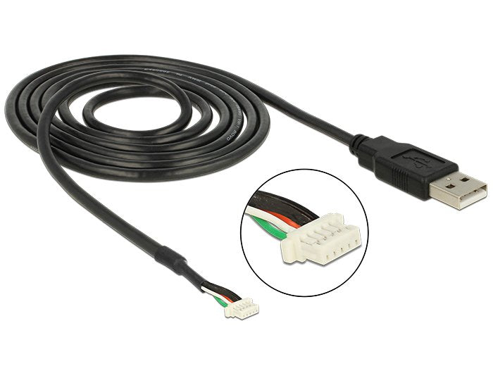 Delock 95987 Cable Usb 2.0 Para Módulos De Cámara V5 V51 De 5 Pines 1,5 M