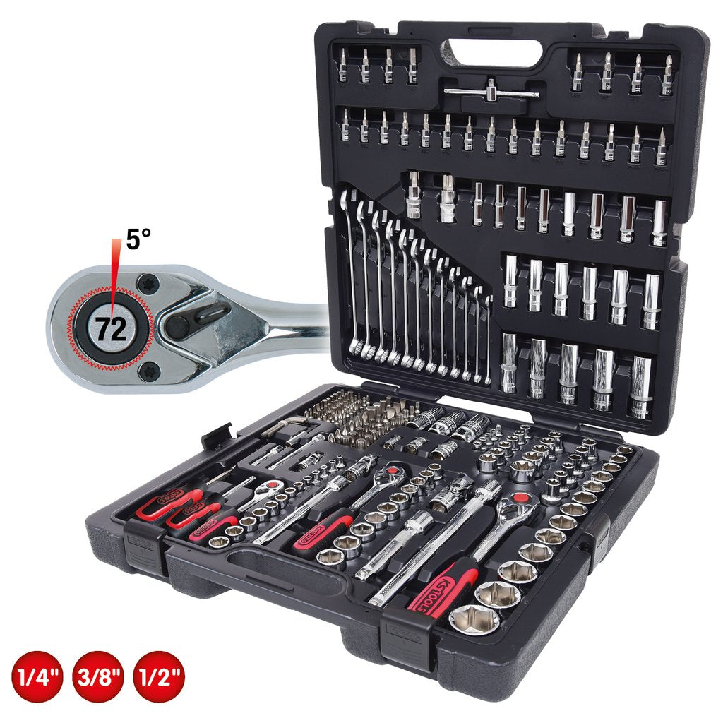 Ks Tools 1/4 +3/8 +1/2 216 Pcs Chromeplus Socket Set