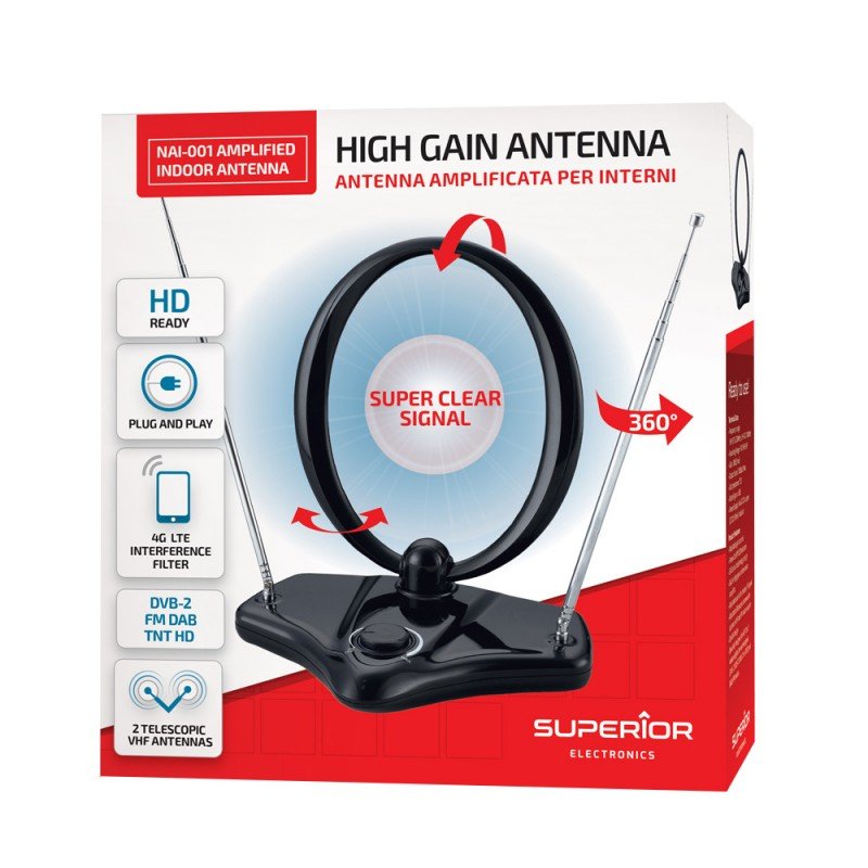 EAN 8054242080810 - nuovaVideosuono NAI001 antena de televisión Interior Mono imagen 1