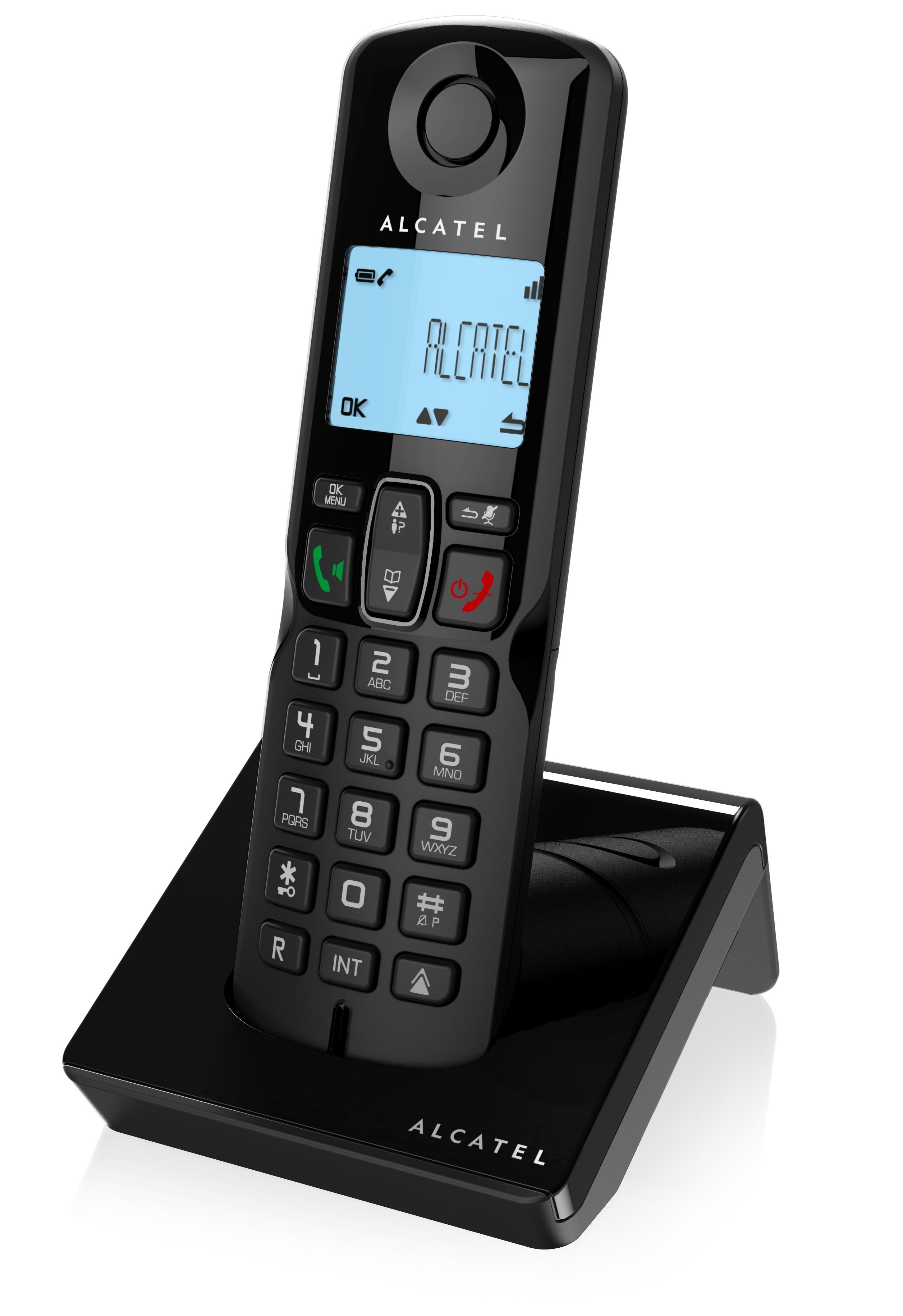 Alcatel S250 Duo Teléfono Dect Negro Identificador De Llamadas